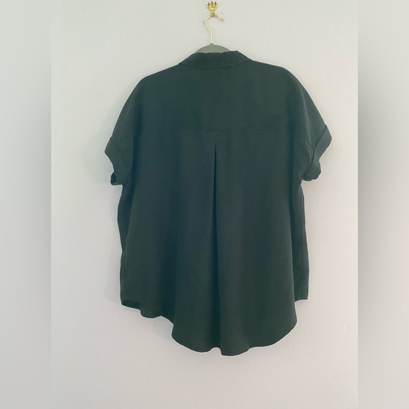 Daily Ritual | Women's Tencel Oversized Short-Sleeve Button-Front Shirt - Picture 8 of 11